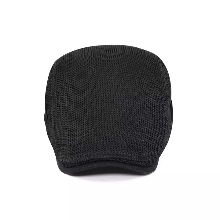 Mesh Ventilated Flat Cap with Adjustable Fit