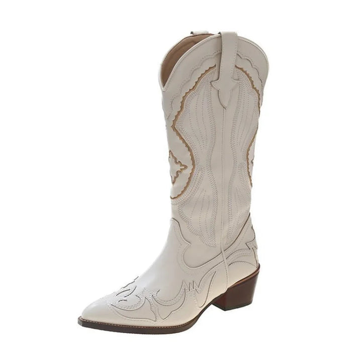 Women's Embroidered Waterproof Western Boots