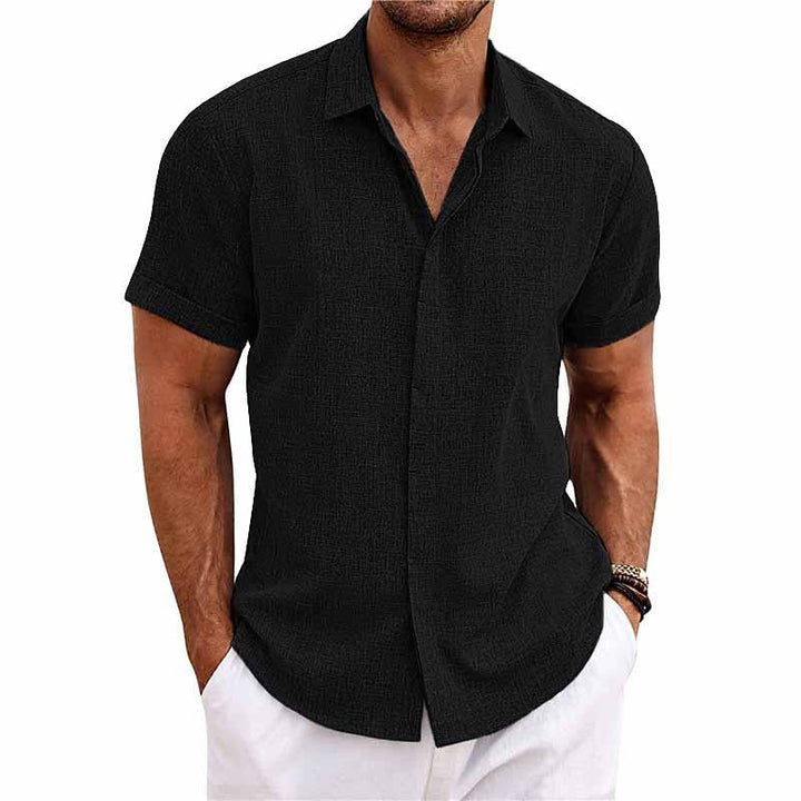 Men's Short Sleeve Button Front Shirt in Comfort Fit