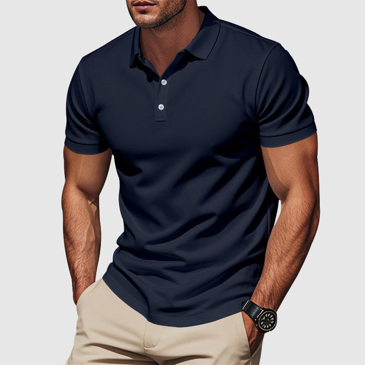 Men's Classic Pique Polo Shirt with Collar