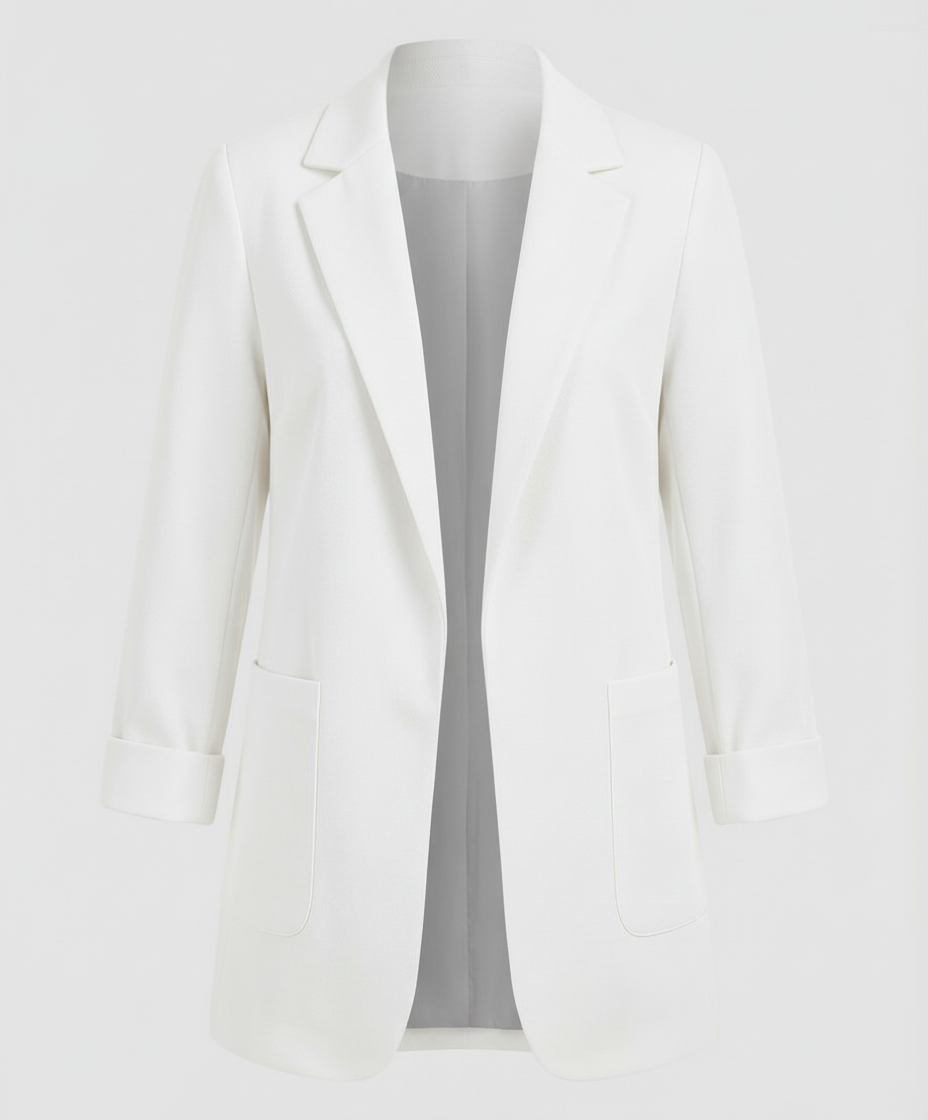 Tailored Open Front Longline Blazer