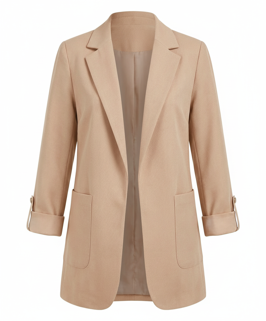 Tailored Open Front Longline Blazer