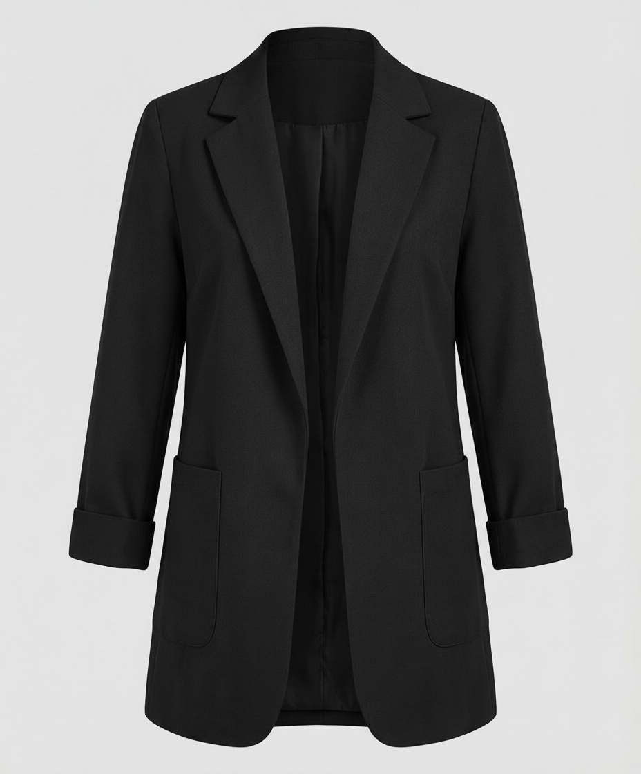 Tailored Open Front Longline Blazer
