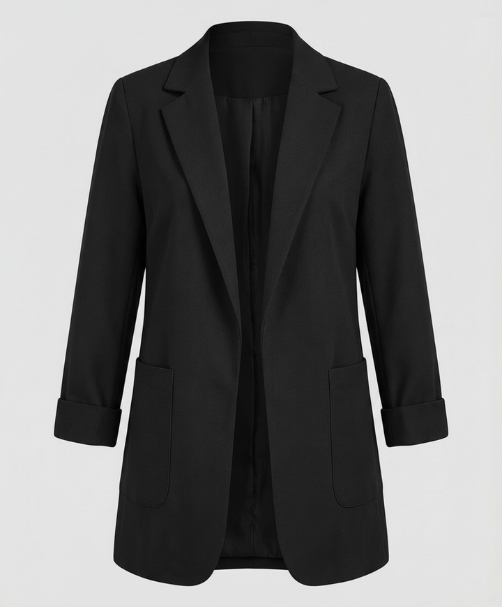 Tailored Open Front Longline Blazer
