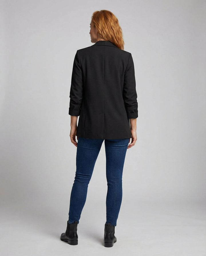 Tailored Open Front Longline Blazer