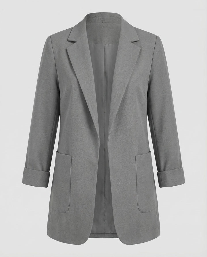 Tailored Open Front Longline Blazer