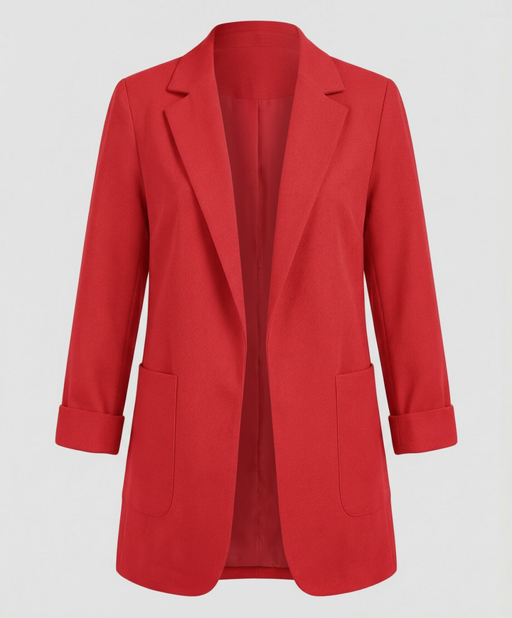 Tailored Open Front Longline Blazer