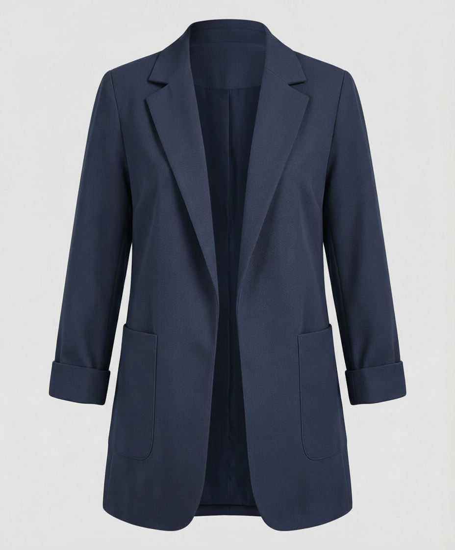 Tailored Open Front Longline Blazer