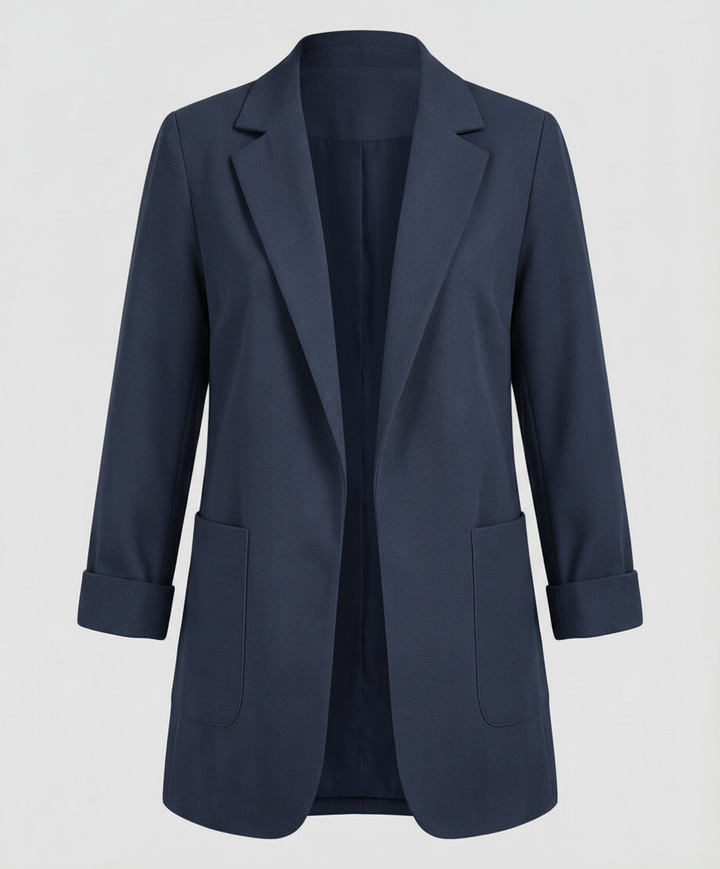 Tailored Open Front Longline Blazer