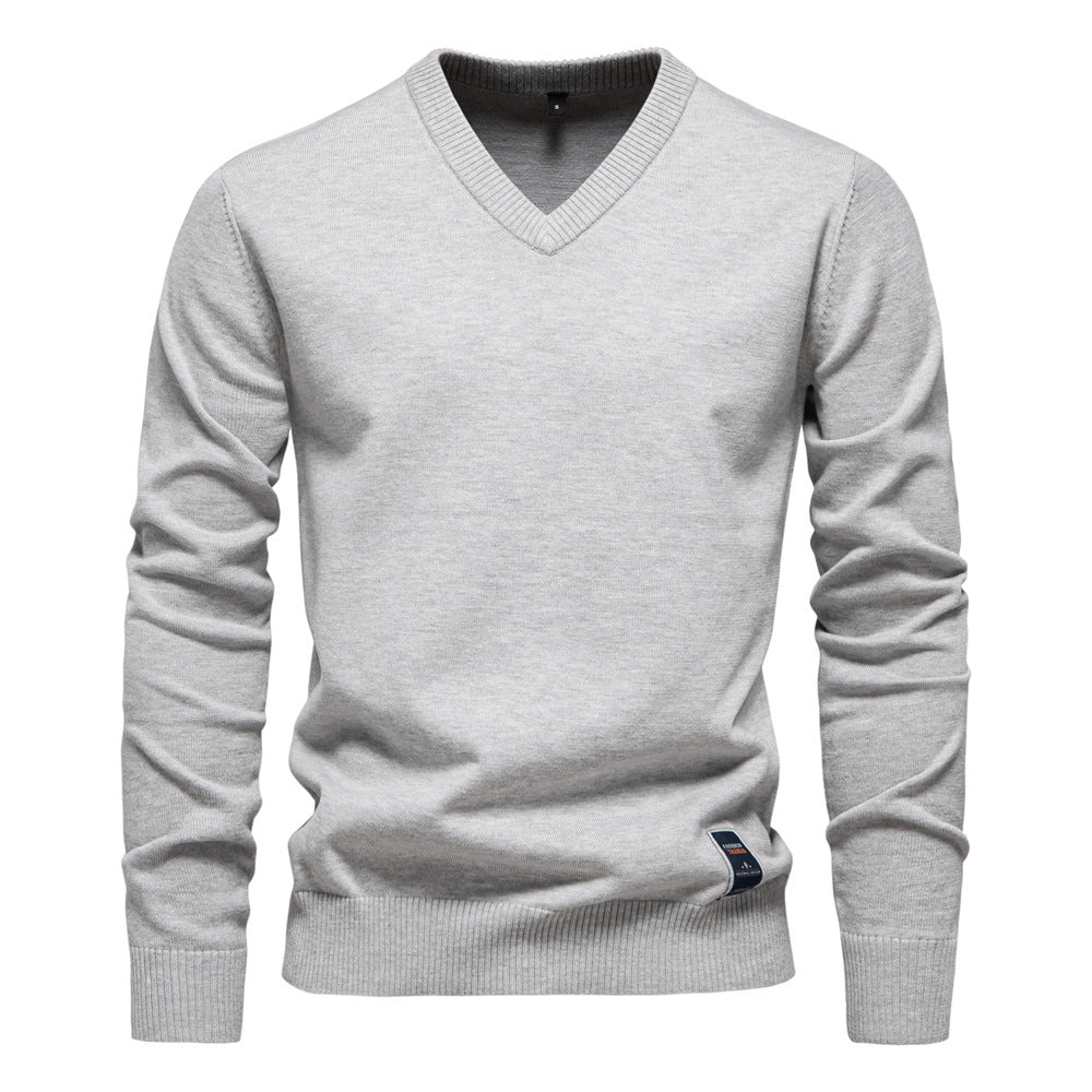 Men's V Neck Knit Sweater