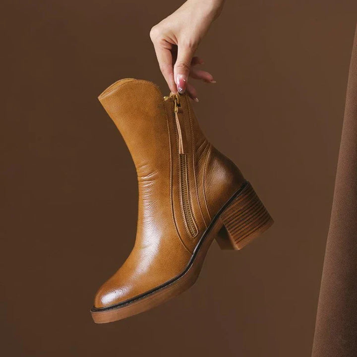 Women's Pointed Toe Ankle Boots with Tassel Zip