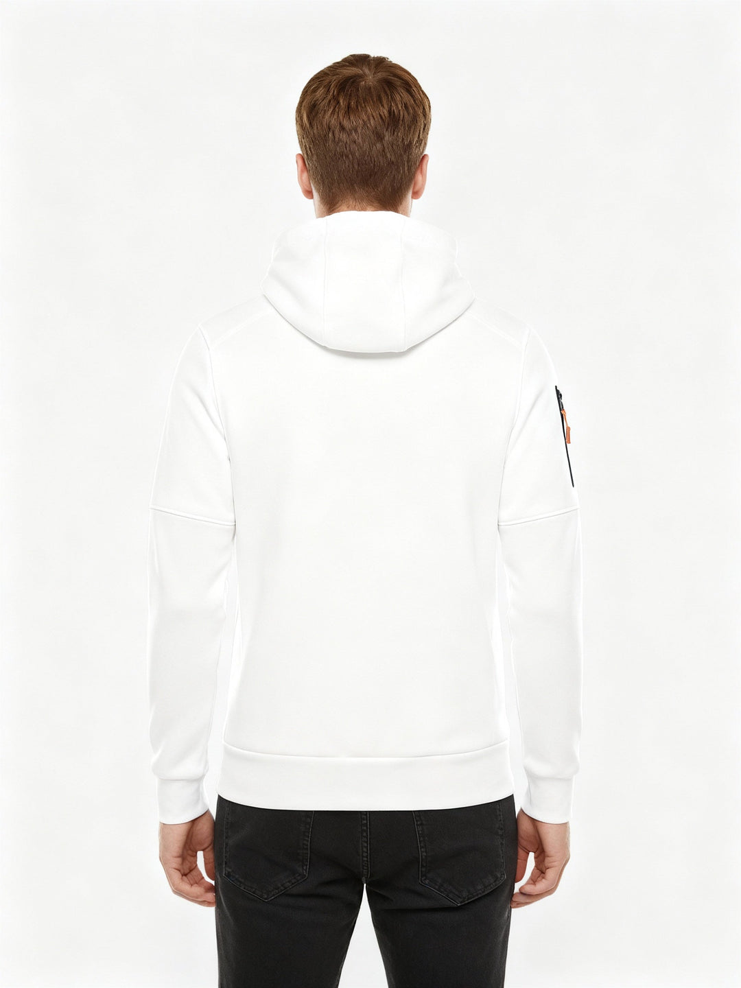 Men's Fleece-Lined Hoodie Jacket with Utility Zip Pockets