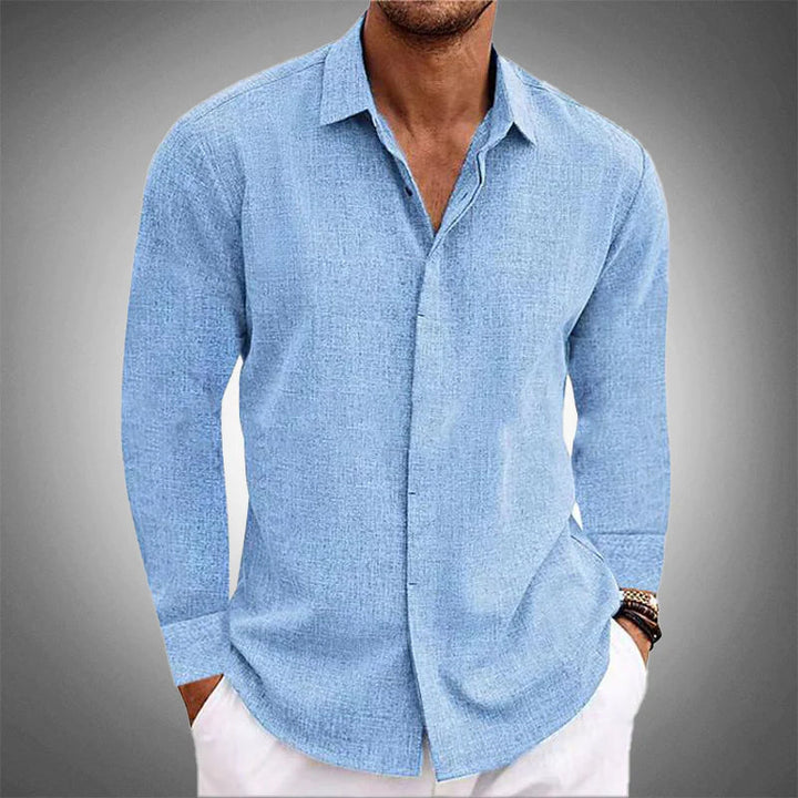 Men's Long Sleeve Linen Shirt
