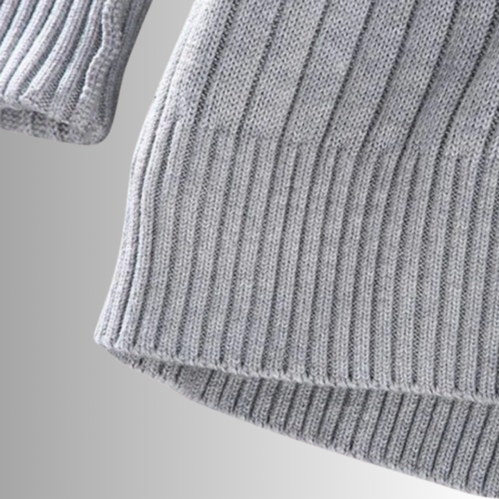 Men's Chunky Ribbed Zip-Up Knit Cardigan