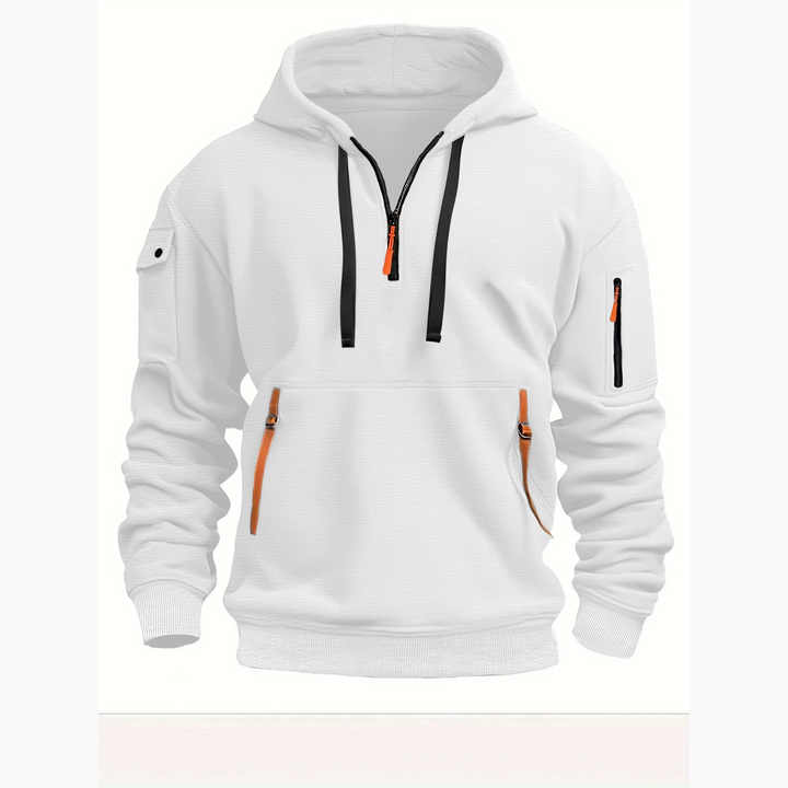 Men's Utility Quarter-Zip Hoodie with Zip Pockets