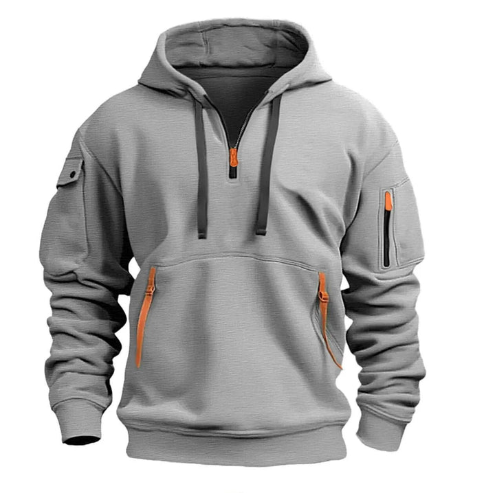 Men's Utility Quarter-Zip Hoodie with Zip Pockets