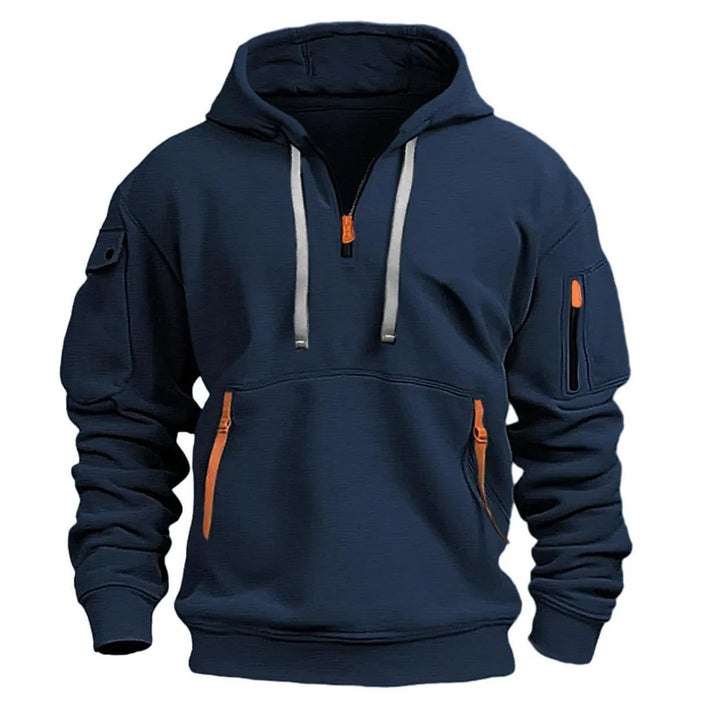 Men's Utility Quarter-Zip Hoodie with Zip Pockets