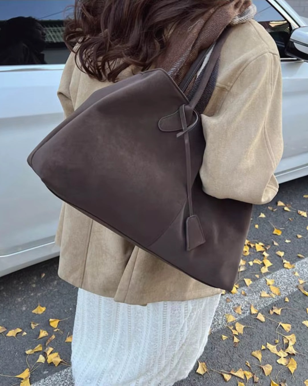 Minimalist Leather Tote Bag for Women