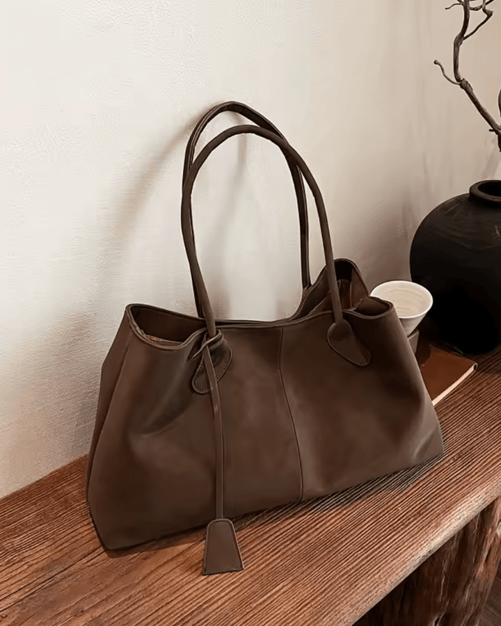 Minimalist Leather Tote Bag for Women