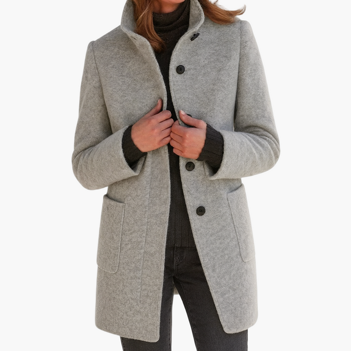 Tailored Button Front Winter Coat