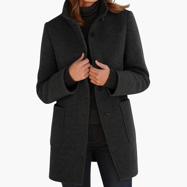 Tailored Button Front Winter Coat