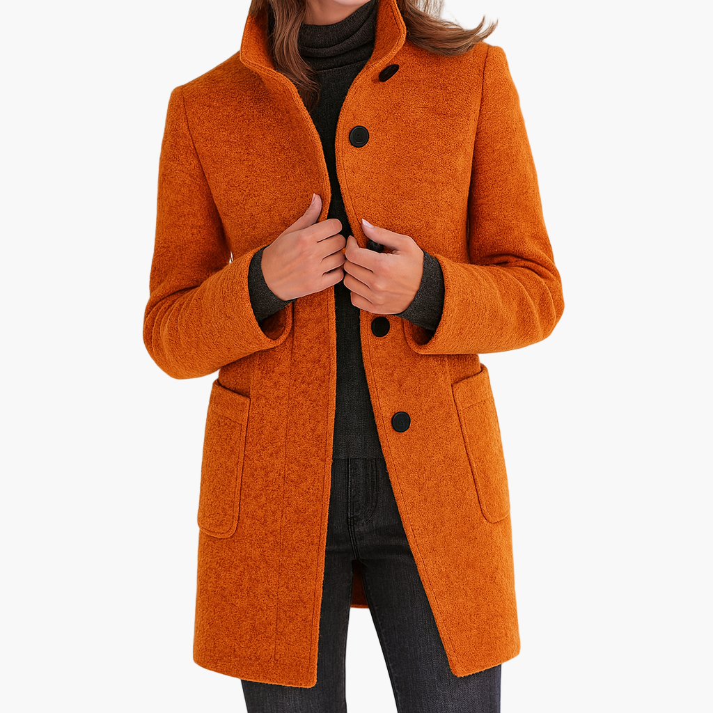 Tailored Button Front Winter Coat