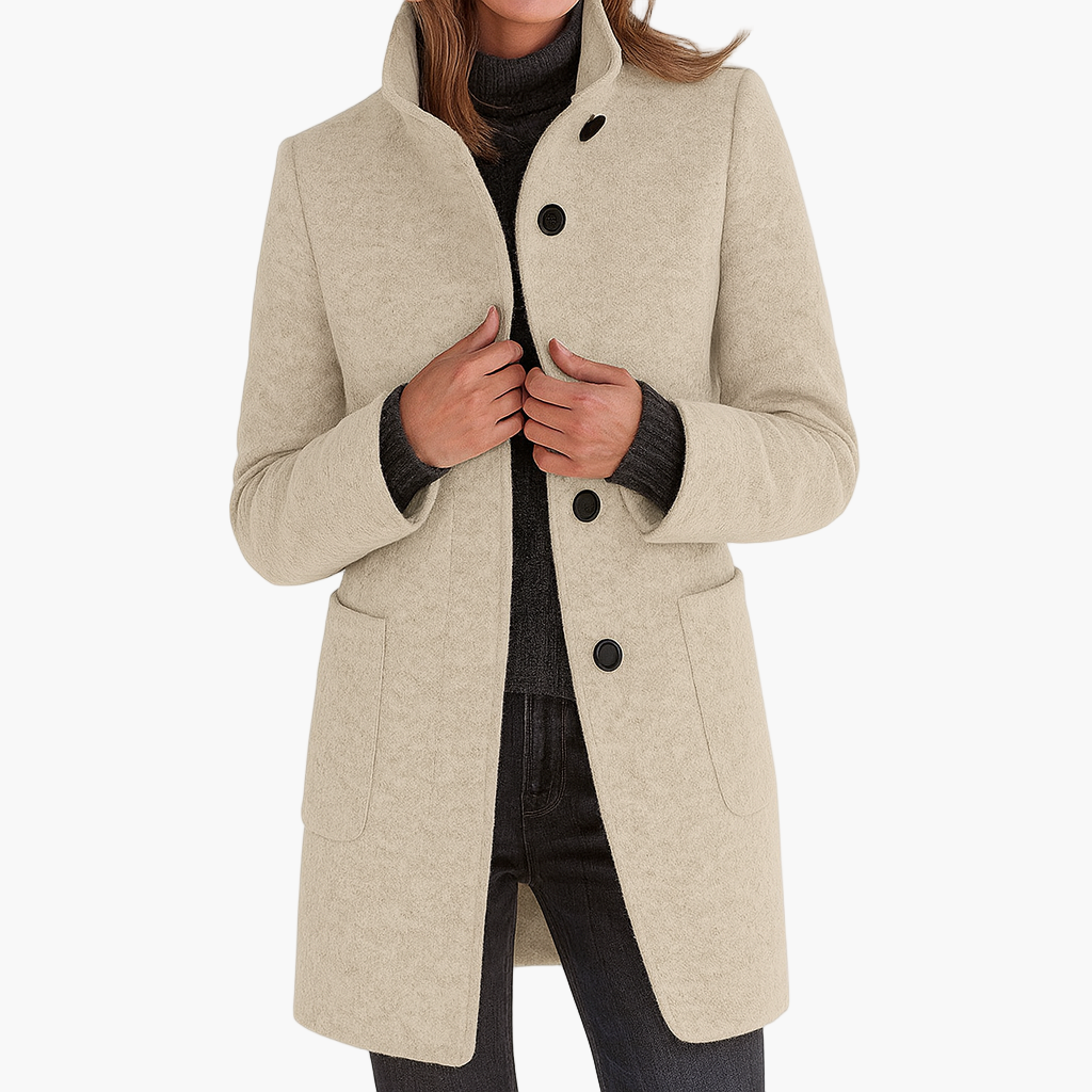 Tailored Button Front Winter Coat