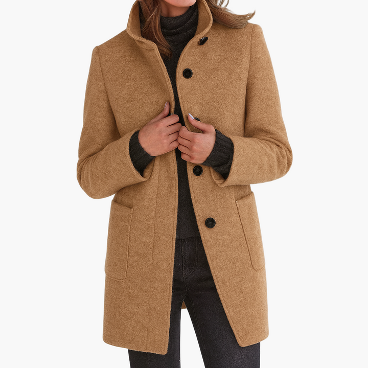 Tailored Button Front Winter Coat