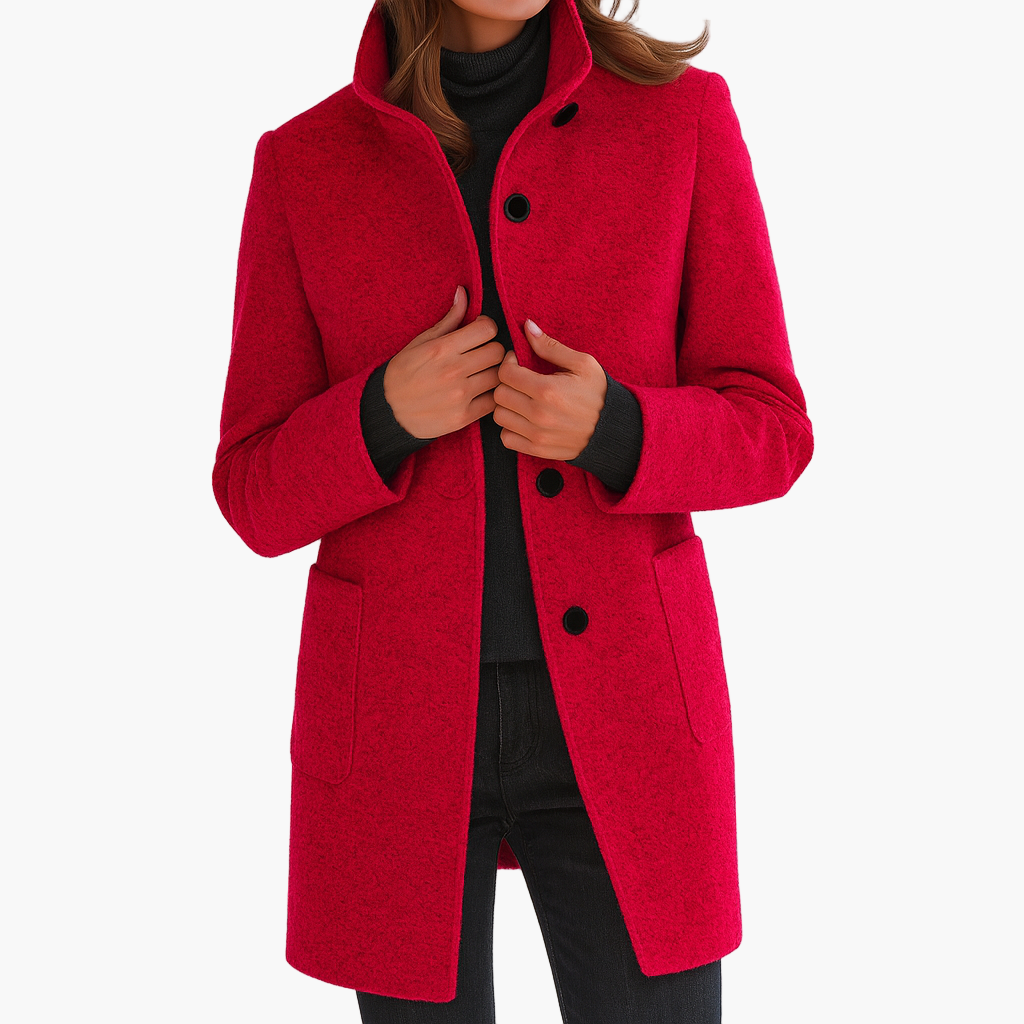 Tailored Button Front Winter Coat