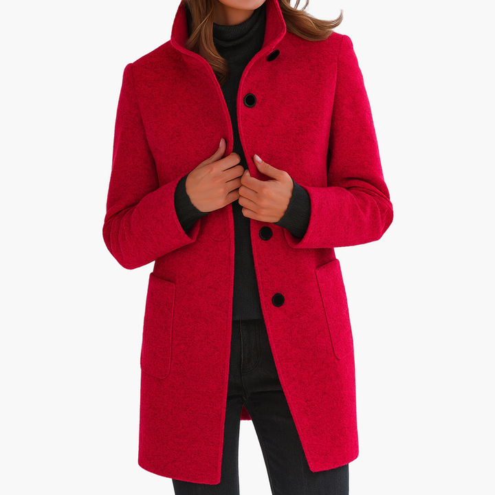 Tailored Button Front Winter Coat