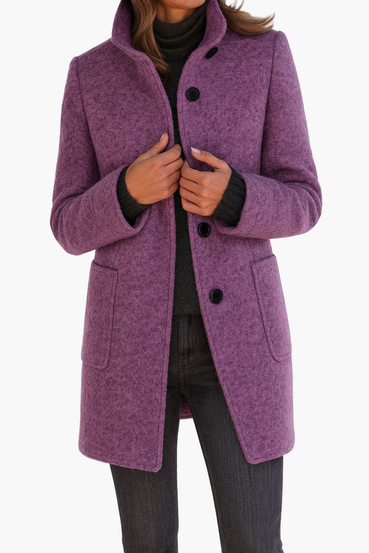 Tailored Button Front Winter Coat