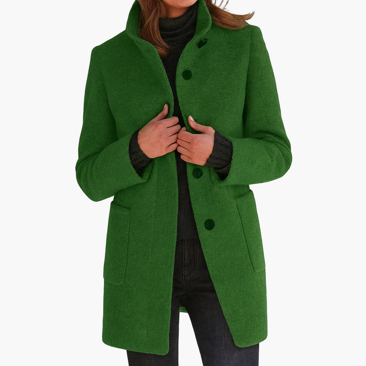 Tailored Button Front Winter Coat