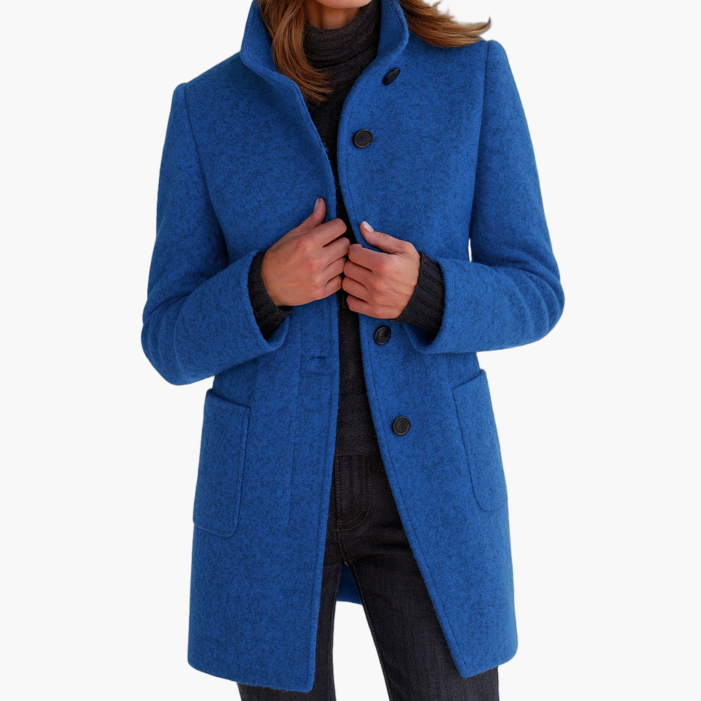 Tailored Button Front Winter Coat