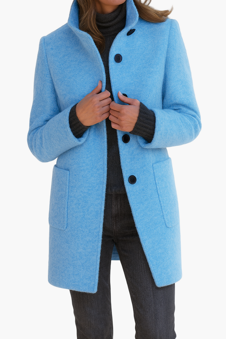 Tailored Button Front Winter Coat