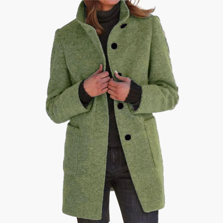 Tailored Button Front Winter Coat