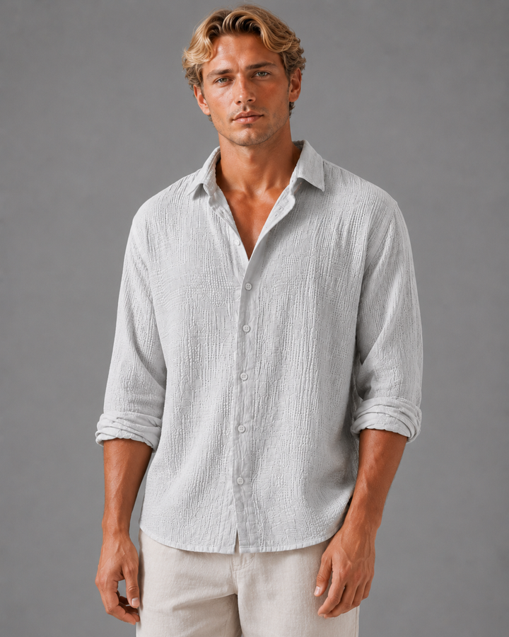 Men's Linen Button Down Shirt