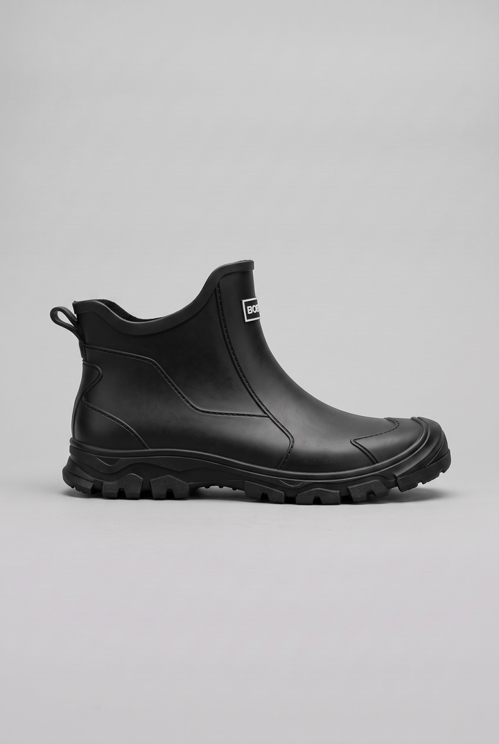 Men's Waterproof Ankle Wellington Boots with Treaded Sole