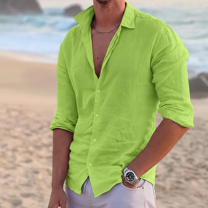 Men’s Long Sleeve Linen Shirt