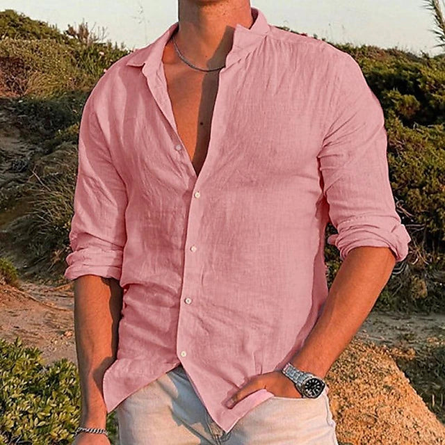 Men’s Long Sleeve Linen Shirt