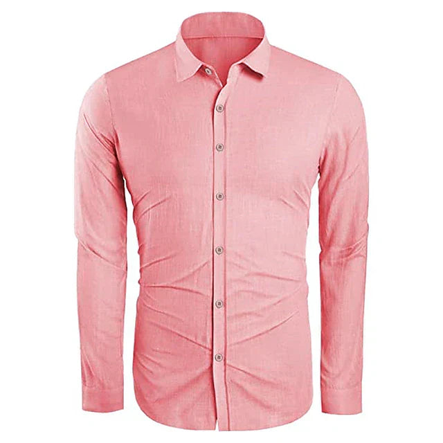 Men’s Long Sleeve Linen Shirt