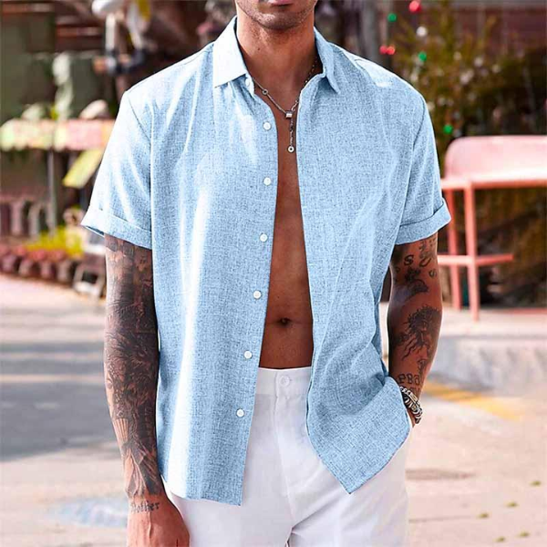 Men's Short Sleeve Button Shirt