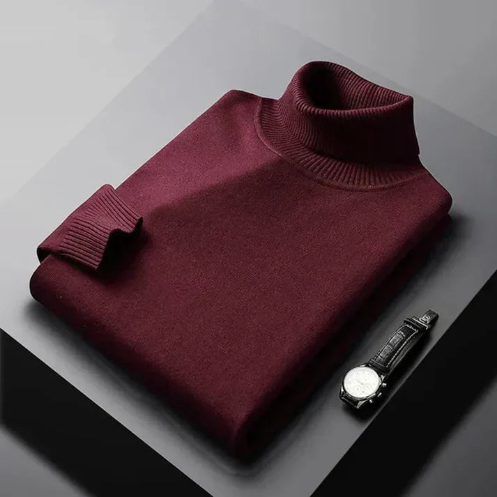 Men's Turtleneck Knit Sweater