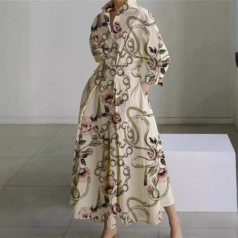 Women's Belted Wrap Midi Shirt Dress