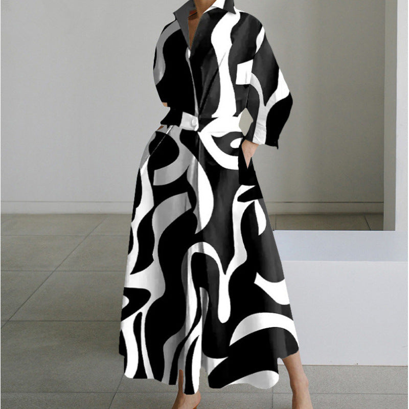 Women's Belted Wrap Midi Shirt Dress