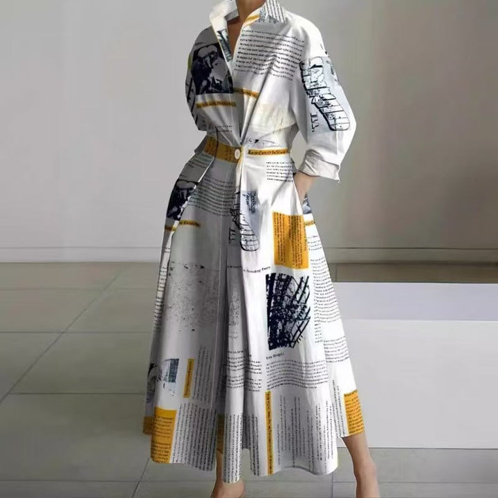 Women's Belted Wrap Midi Shirt Dress