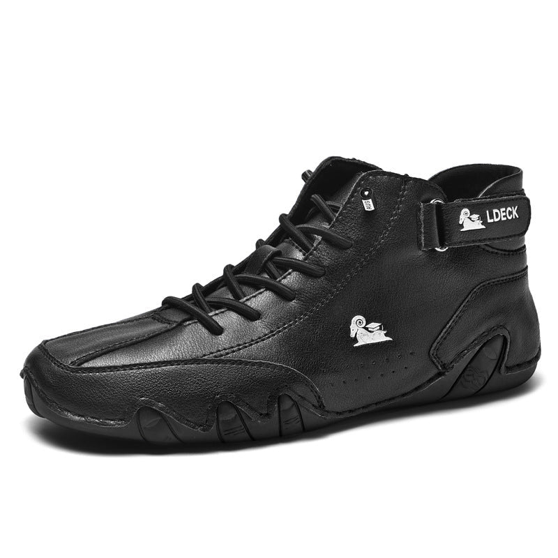 Orthopedic High-Top Barefoot Shoes with Lace-Up Closure