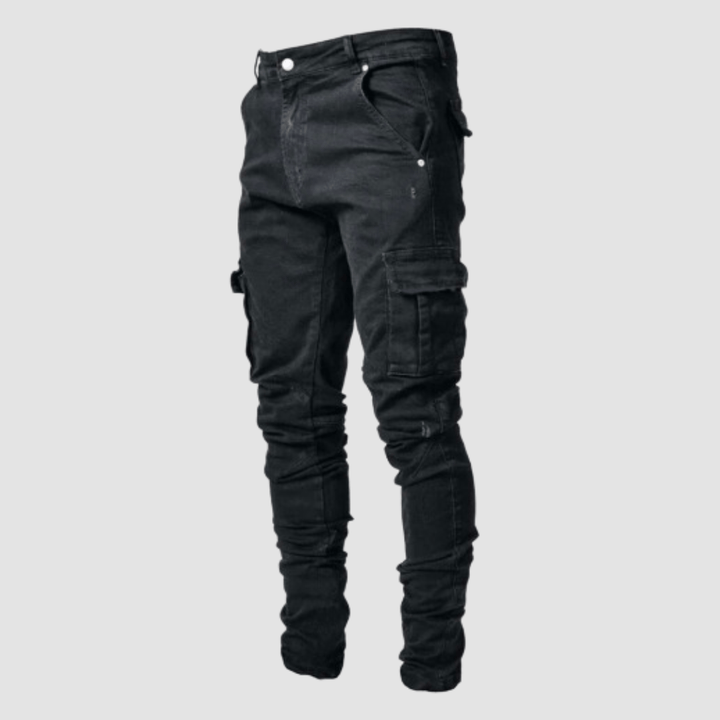 Tapered Slim Fit Cargo Jeans for Men