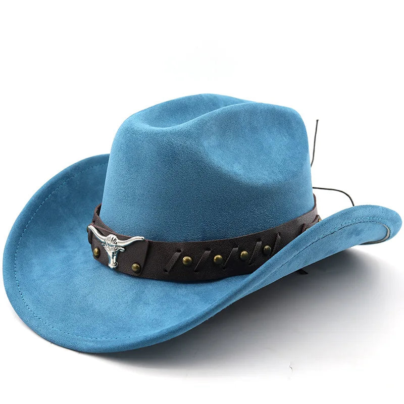 Western Cowboy Hat with Longhorn Concho Band