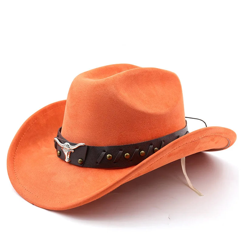 Western Cowboy Hat with Longhorn Concho Band