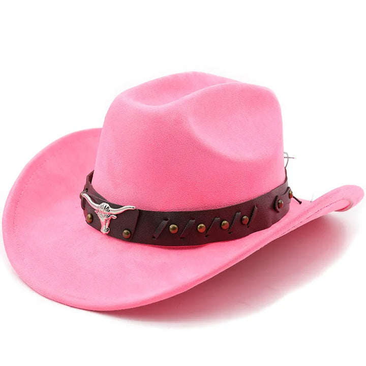 Western Cowboy Hat with Longhorn Concho Band